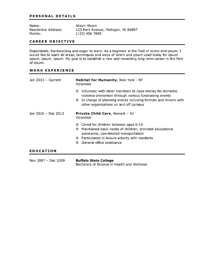 Free High School Student Resume Examples Guide And Tips Hloom